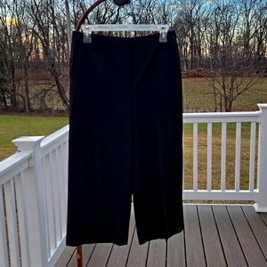 Brand New Talbots Black Wide Leg Cropped Pants Size 8P